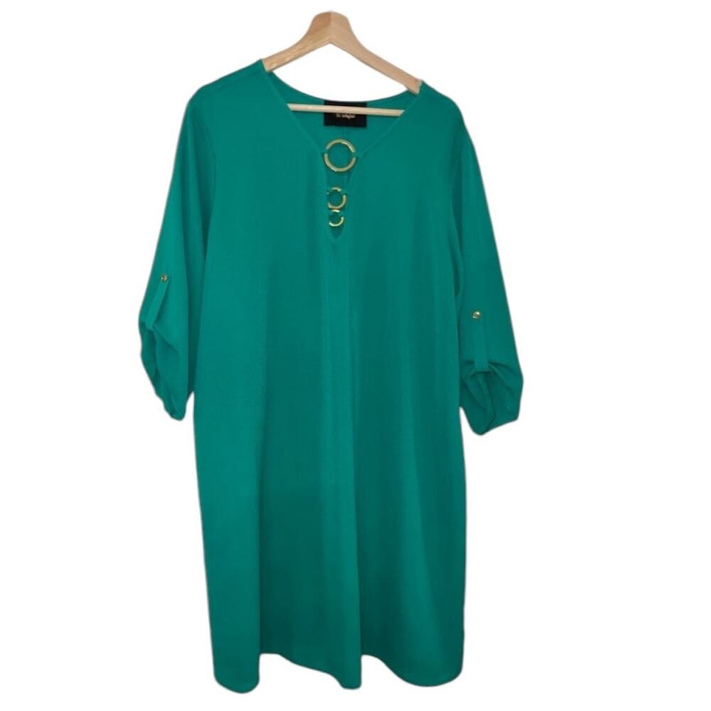 Wishful Green Moo-Moo Short Dress Womens XL